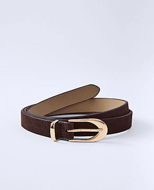 Ann Taylor Suede Oval Buckle Belt sold by Ann Taylor