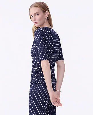 Ann Taylor Petite Dotted Tie Waist Wrap Top sold by Ann Taylor product image thumbnail 2