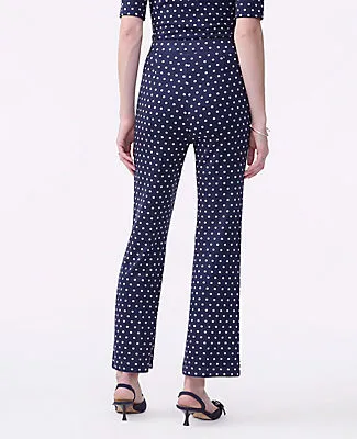 Ann Taylor The Petite Dotted Flare Ankle Pant sold by Ann Taylor product image thumbnail 3