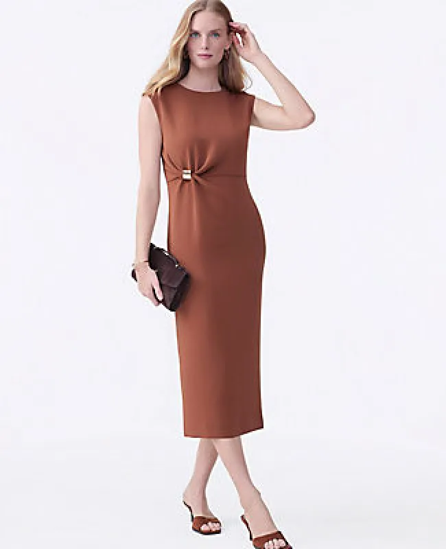 Ann Taylor Petite Crepe Twist Sheath Dress sold by Ann Taylor