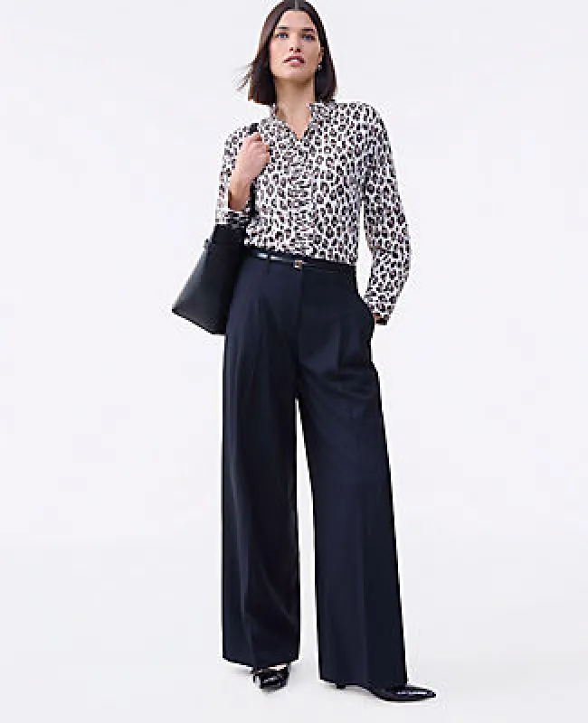 Ann Taylor The Petite Pleated Wide-Leg Pant sold by Ann Taylor