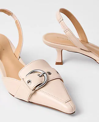 Ann Taylor Leather Buckle Slingback Pump sold by Ann Taylor product image thumbnail 2