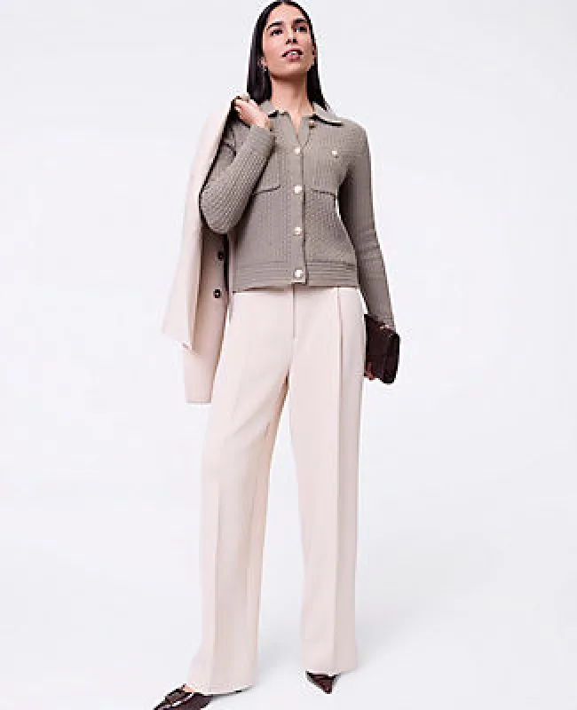 Ann Taylor Textured Stitch Sweater Jacket sold by Ann Taylor