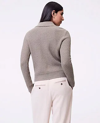 Ann Taylor Textured Stitch Sweater Jacket sold by Ann Taylor product image thumbnail 2