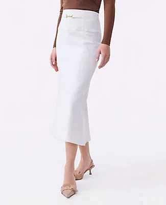 Ann Taylor Petite Horsebit Denim Midi Skirt sold by Ann Taylor product image thumbnail 2