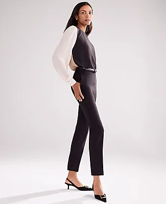Ann Taylor The Relaxed Ankle Pant in Fluid Crepe sold by Ann Taylor product image thumbnail 4