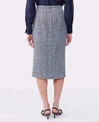Ann Taylor Petite Tweed Button Front Pencil Skirt sold by Ann Taylor product image thumbnail 3