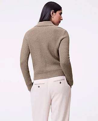 Ann Taylor Textured Stitch Sweater Jacket sold by Ann Taylor product image thumbnail 2