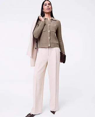 Ann Taylor Textured Stitch Sweater Jacket sold by Ann Taylor product image thumbnail 3