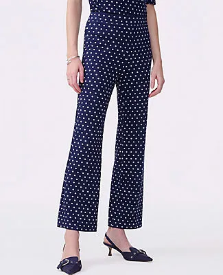 Ann Taylor The Petite Dotted Knit Ankle Pant sold by Ann Taylor product image thumbnail 2