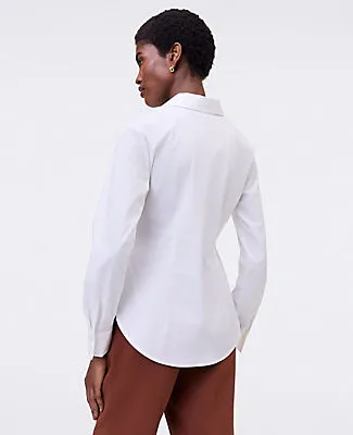 Ann Taylor Petite Tie Waist Button Down Shirt sold by Ann Taylor product image thumbnail 2