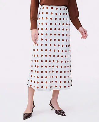 Ann Taylor Petite Dotted Satin Bias Slip Skirt sold by Ann Taylor product image thumbnail 2