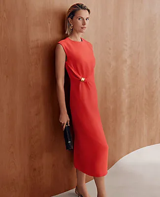 Ann Taylor Petite Crepe Twist Sheath Dress sold by Ann Taylor product image thumbnail 4
