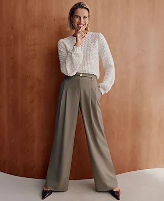 Ann Taylor The Petite Pleated Wide-Leg Pant sold by Ann Taylor product image thumbnail 4