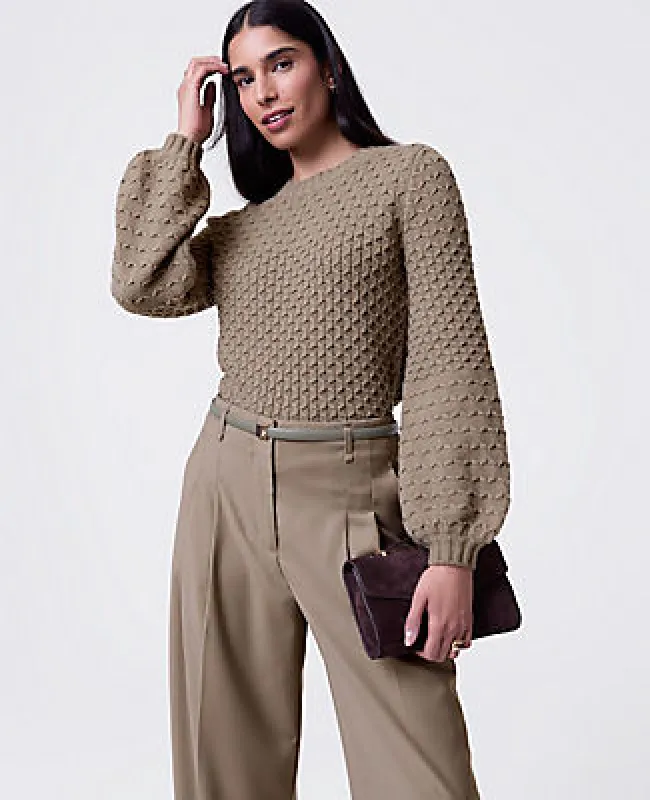 Ann Taylor Honeycomb Cable Crew Neck Sweater sold by Ann Taylor