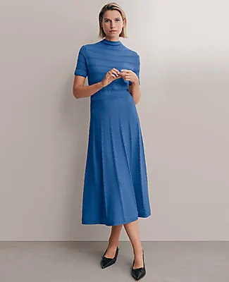 Ann Taylor Pointelle Mock Neck Sweater Dress sold by Ann Taylor product image thumbnail 3
