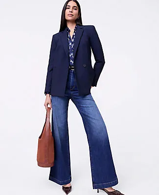 Ann Taylor The Petite Straight Fit Double Breasted Blazer sold by Ann Taylor product image thumbnail 3