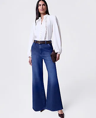 Ann Taylor The Petite Denim Trouser sold by Ann Taylor product image thumbnail 4