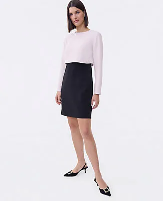 Ann Taylor Petite Colorblock Crew Neck Shift Dress sold by Ann Taylor