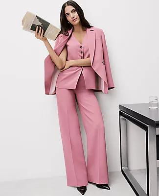 Ann Taylor The Petite Wide-Leg Flare Trouser in Fluid Crepe sold by Ann Taylor product image thumbnail 5