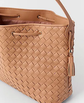 Ann Taylor Cinched Tassel Woven Tote sold by Ann Taylor product image thumbnail 2