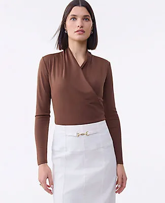 Ann Taylor Petite Draped Wrap Blouse sold by Ann Taylor