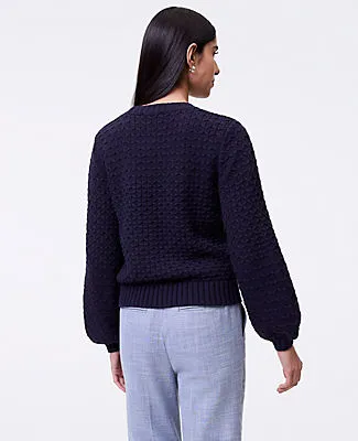 Ann Taylor Honeycomb Cable Crew Neck Sweater sold by Ann Taylor product image thumbnail 2