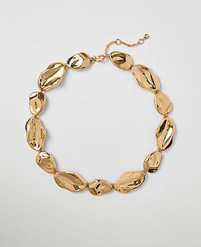 Ann Taylor Textured Disc Necklace sold by Ann Taylor