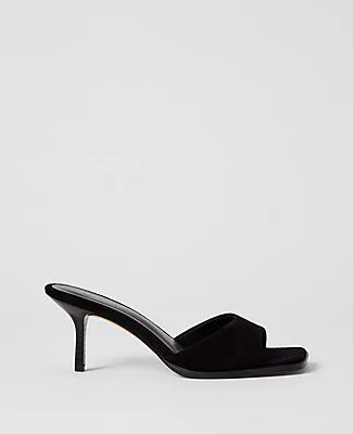 Ann Taylor Suede Mule Sandal sold by Ann Taylor