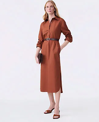 Ann Taylor Petite Belted Midi Shirtdress sold by Ann Taylor
