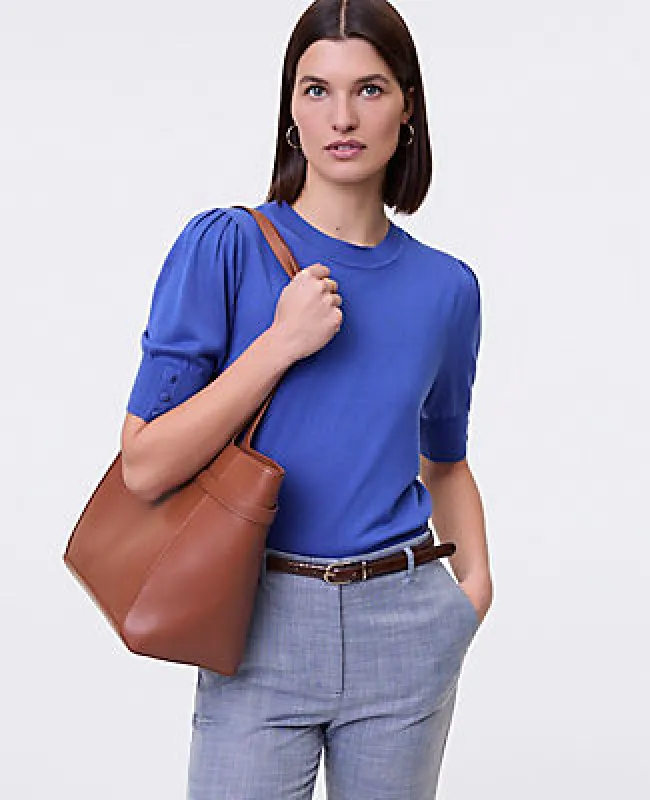 Ann Taylor Button Sweater Tee sold by Ann Taylor