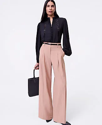 Ann Taylor The Petite Pleated Wide-Leg Pant sold by Ann Taylor