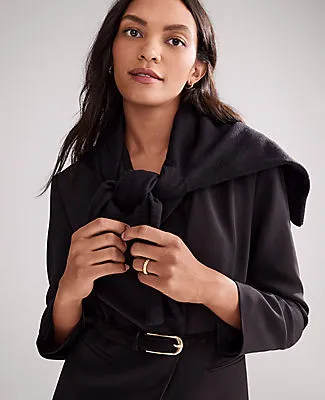 Ann Taylor The Petite Belted Blazer in Fluid Crepe sold by Ann Taylor product image thumbnail 3