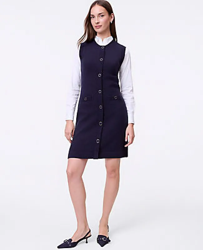 Ann Taylor Petite Button Sweater Dress sold by Ann Taylor