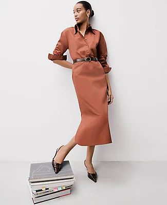 Ann Taylor Petite Belted Midi Shirtdress sold by Ann Taylor product image thumbnail 3