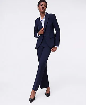 Ann Taylor The Petite Flare Ankle Pant in Seasonless Stretch sold by Ann Taylor