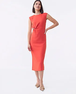 Ann Taylor Petite Crepe Twist Sheath Dress sold by Ann Taylor product image thumbnail 3
