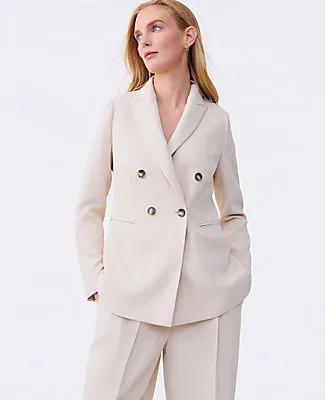 Ann Taylor The Petite Tailored Blazer in Textured Crepe sold by Ann Taylor
