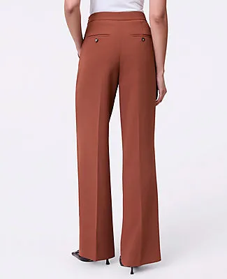 Ann Taylor The Petite Wide-Leg Pant in Textured Crepe sold by Ann Taylor product image thumbnail 3
