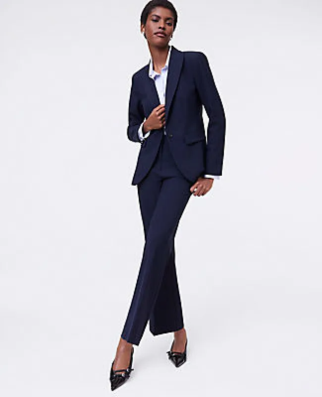 Ann Taylor The Petite Flare Ankle Pant in Seasonless Stretch sold by Ann Taylor