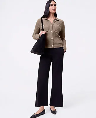 Ann Taylor The Tall Relaxed Jayne Trouser in Textured Crepe sold by Ann Taylor product image thumbnail 4
