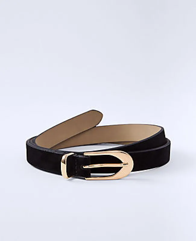 Ann Taylor Suede Oval Buckle Belt sold by Ann Taylor
