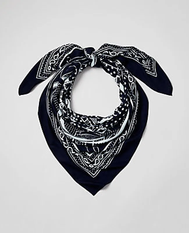 Ann Taylor Chain Link Print Square Scarf sold by Ann Taylor
