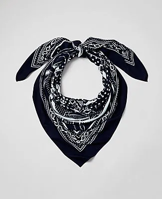 Ann Taylor Chain Link Print Square Scarf sold by Ann Taylor