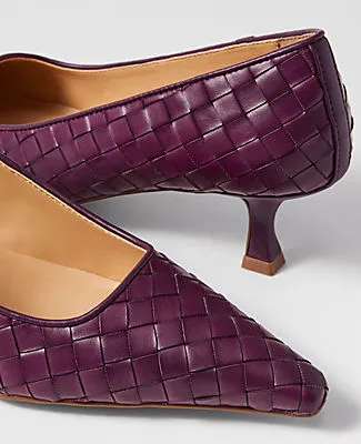 Ann Taylor Woven Nip Toe Kitten Heel Pump sold by Ann Taylor product image thumbnail 2