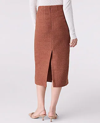 Ann Taylor The Petite Column Midi Skirt in Tweed sold by Ann Taylor product image thumbnail 3