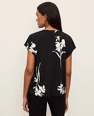 Ann Taylor Floral Mixed Media Top sold by Ann Taylor product image thumbnail 2