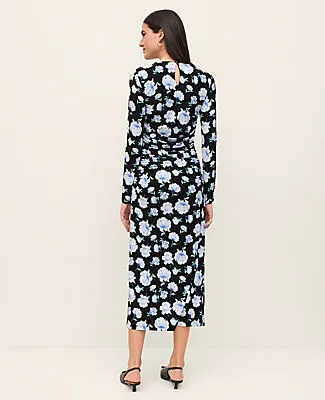 Ann Taylor Floral Ruched Midi Dress sold by Ann Taylor product image thumbnail 2