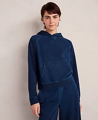 Ann Taylor Haven Well Within Indigo Cotton Terry Hoodie sold by Ann Taylor