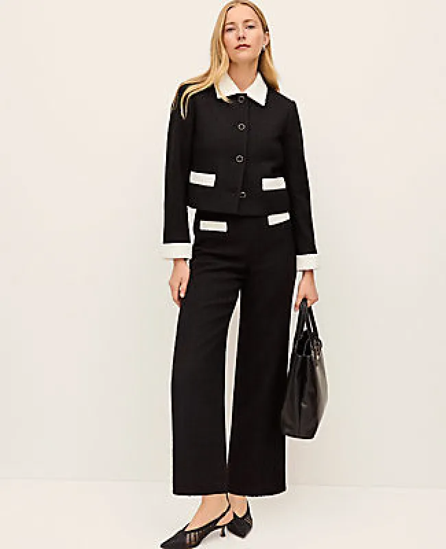 Ann Taylor The Grace Straight Pant in Tweed sold by Ann Taylor